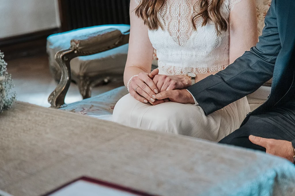 Hochzeit auf Schloss Egg Trauung im Spiegelsaal