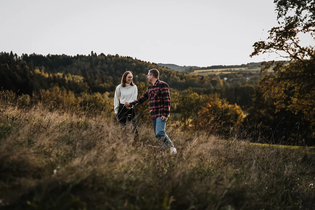 Paarfotos im Herbst im Bayerischen Wald
